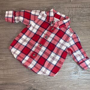 Cotton Plaid Flannel Baby Shirt